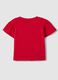 Red Stretch Cotton Children's T-shirt with Minnie Mouse Decoration_1