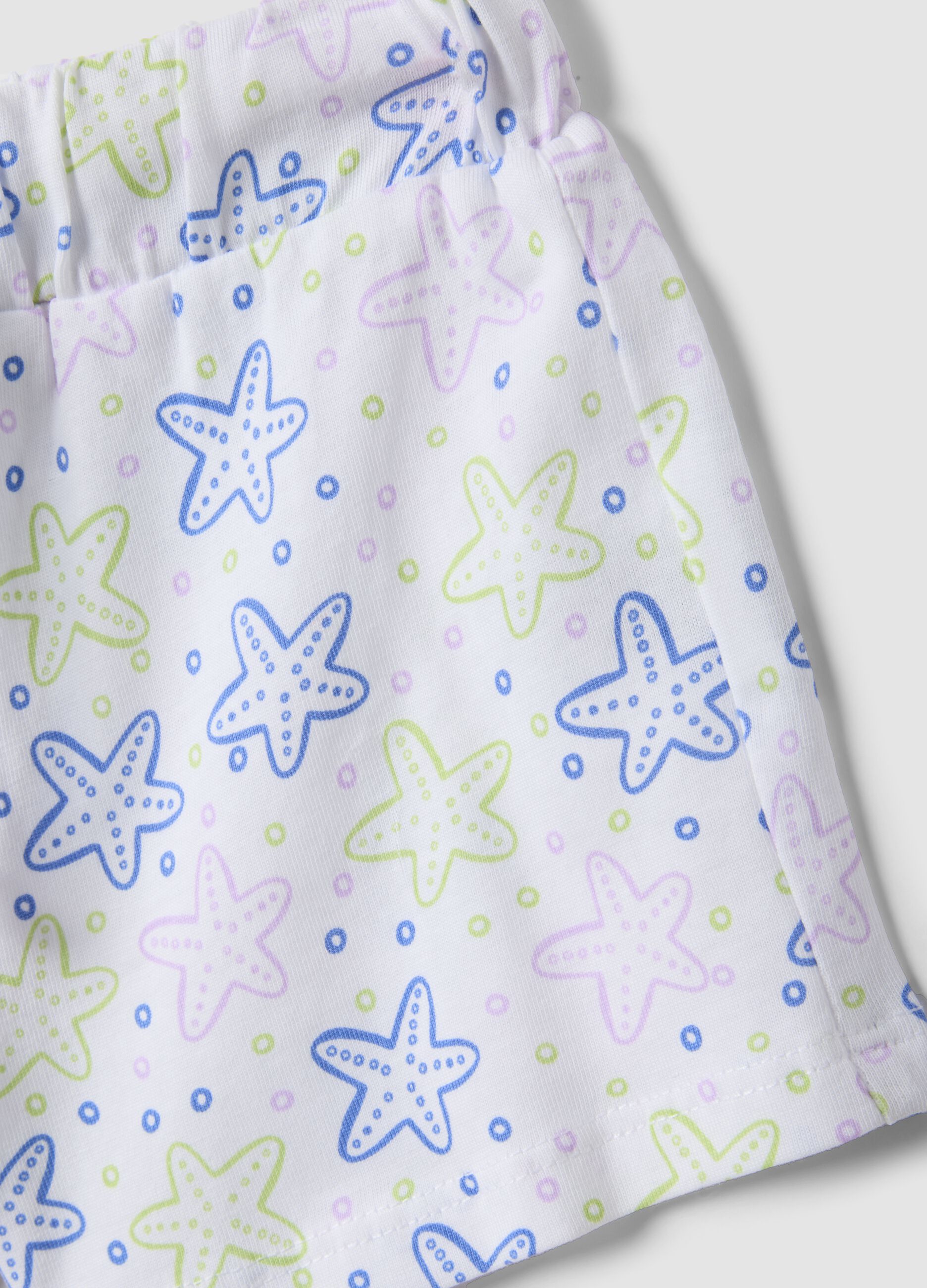 Twin pack of purple pure cotton shorts