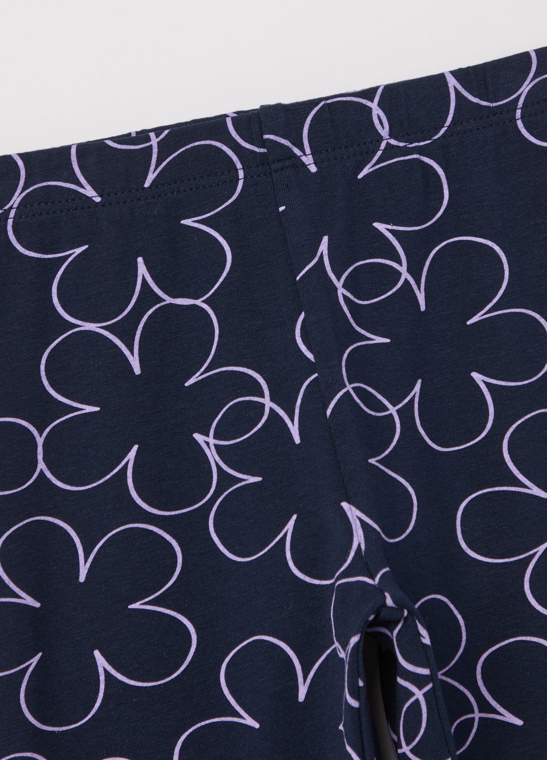 Printed stretch cotton leggings