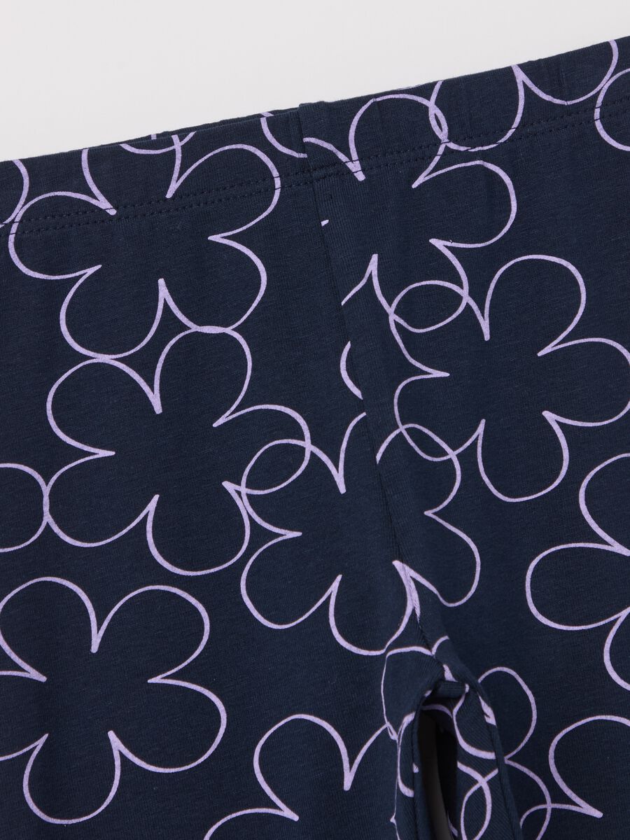 Printed stretch cotton leggings_2