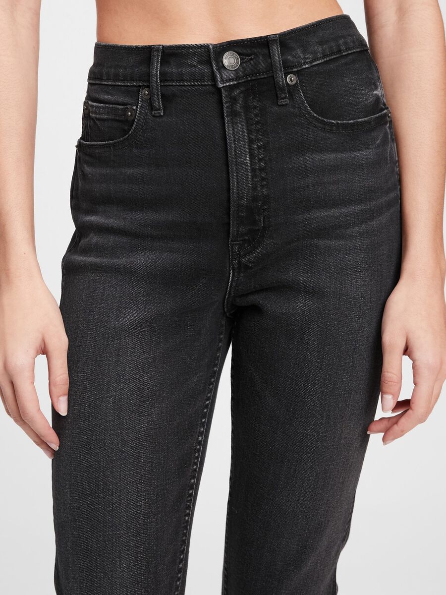 Slim-fit high-waist jeans with raw edging_2