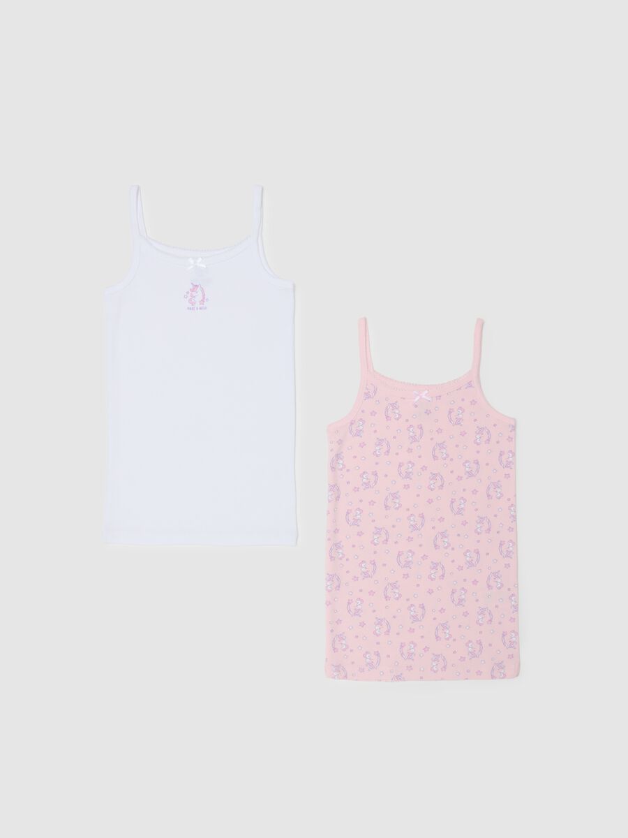 Girls' Pure Cotton Multi-colour Vest Twin Pack_0