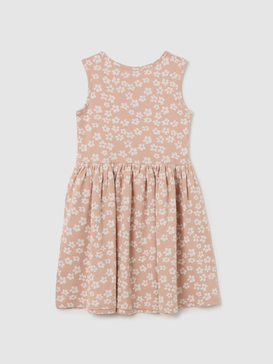 Girls' dress in pure multicolour cotton regular fit leopard print_1