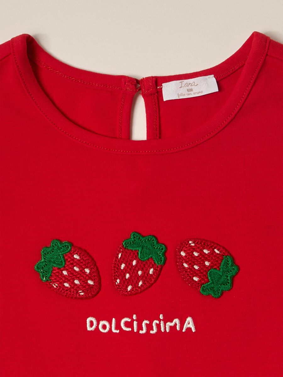 T-shirt in jersey di cotone stretch IANA neonata_2