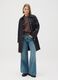 Black regular fit jacket with zip_0