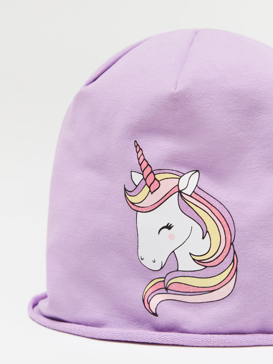 Jersey hat with unicorn print_2