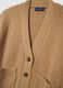 Brown long cotton-blend waistcoat with buttons and pockets_5