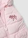 Gilet imbottito rosa con cappuccio e tasche a cuore e ricamo Minnie_3