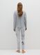 Grey cotton pyjama with prints_2