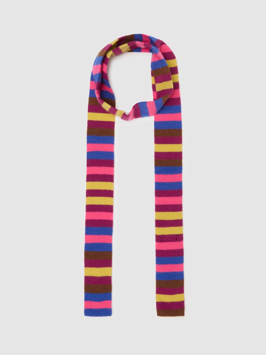 Sciarpa multicolor a righe_0