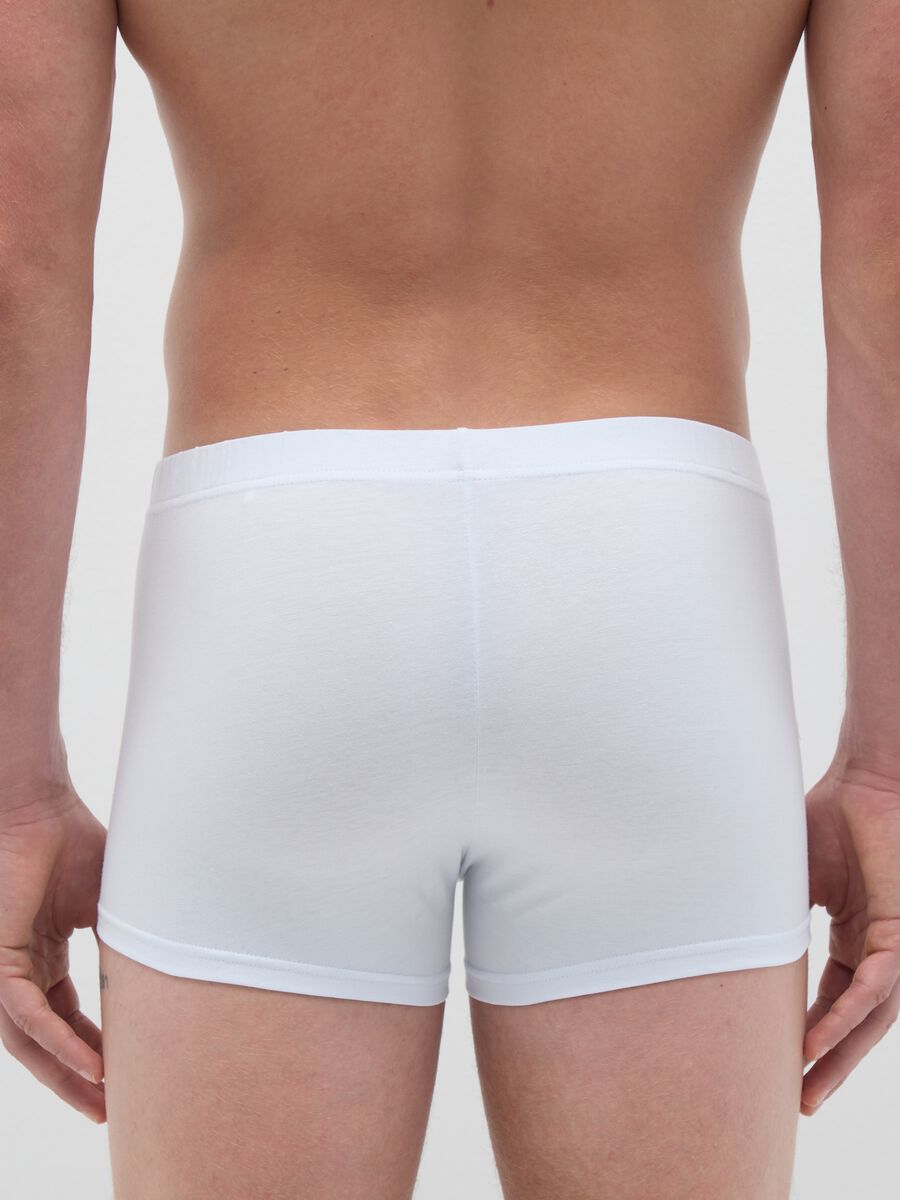 White Cotton Regular Fit Boxers_3