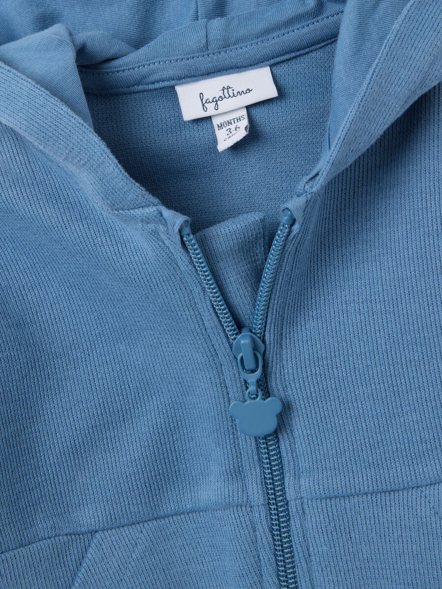 Boy's blue pure cotton sweatshirt with regular fit_3