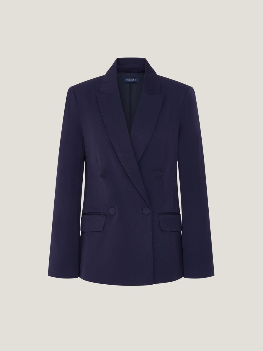 Blazer doppiopetto tinta unita_4