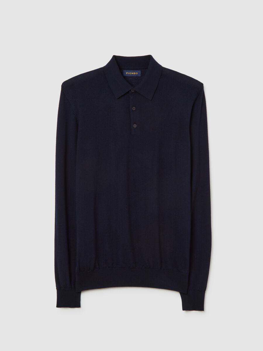 Blue Sweater in Pure Merino Wool_0