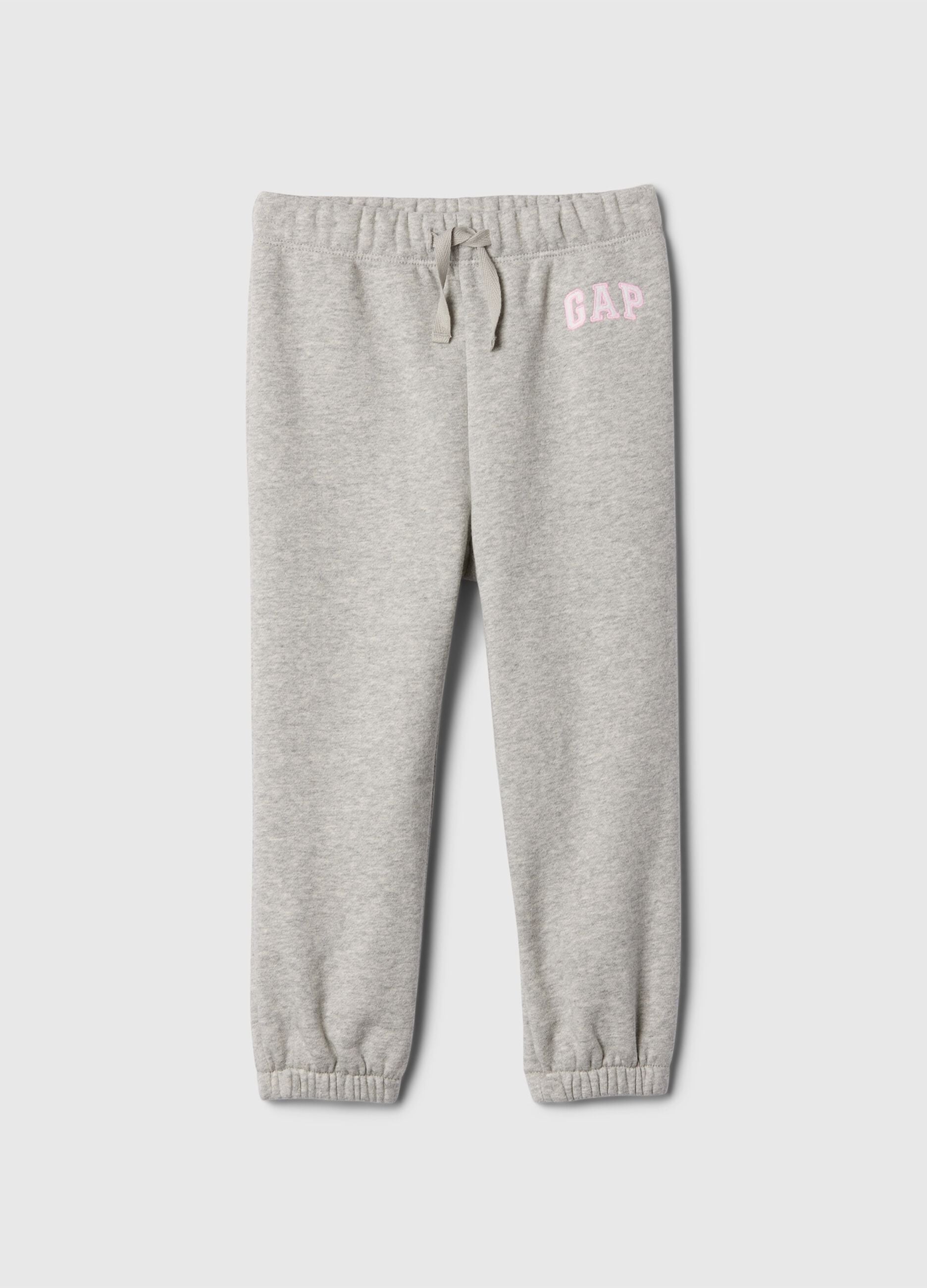 Light grey cotton-blend joggers with GAP logo