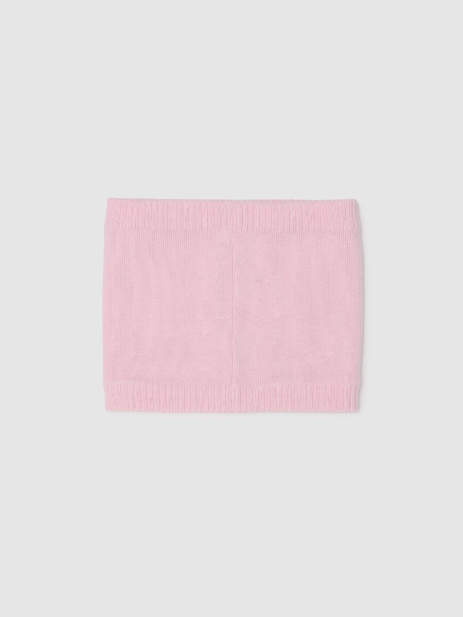 Pink viscose blend neck warmer_1