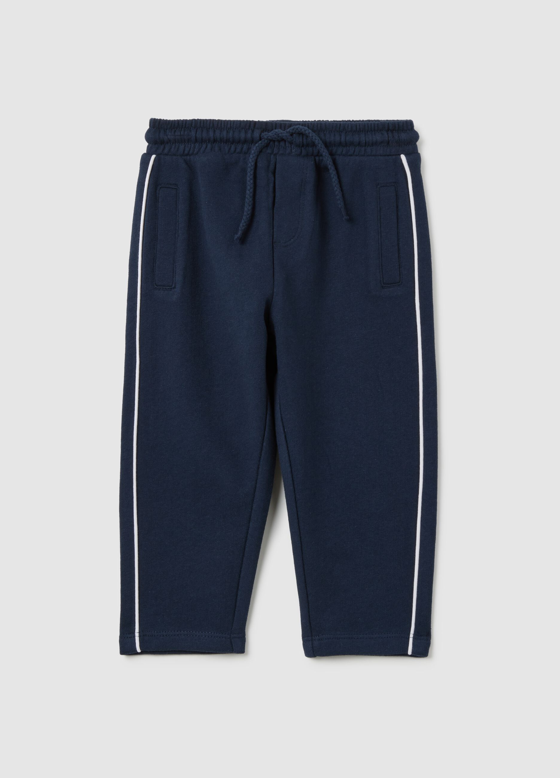 Children's blue cotton joggers regular fit