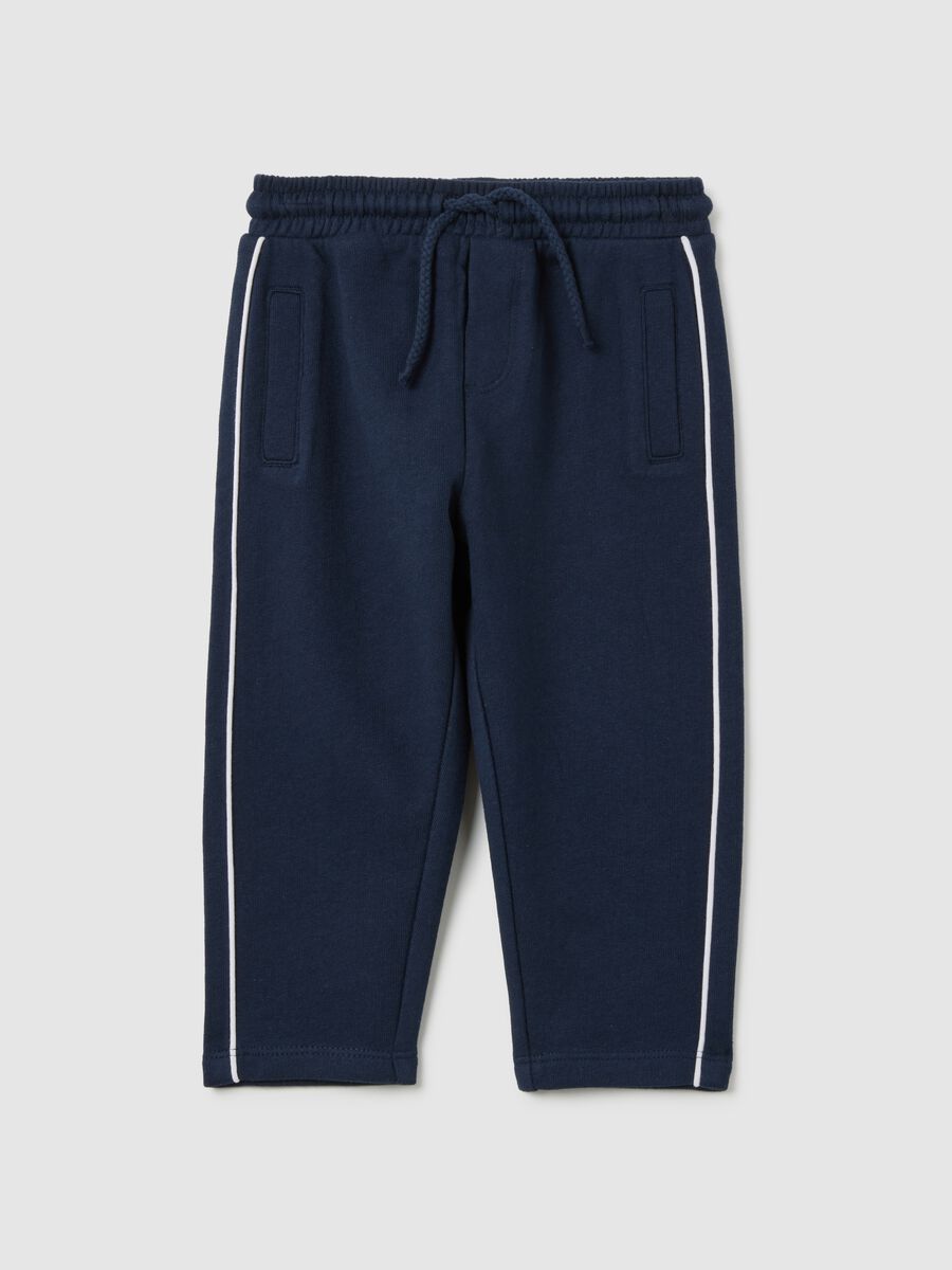 Children's blue cotton joggers regular fit_0