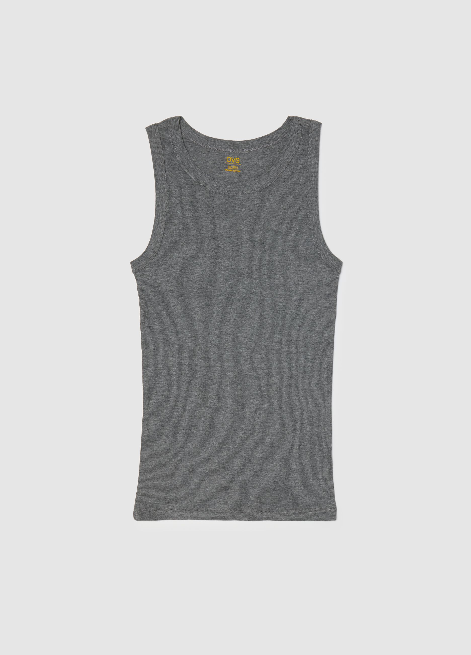 Men's Grey Pure Cotton Vest