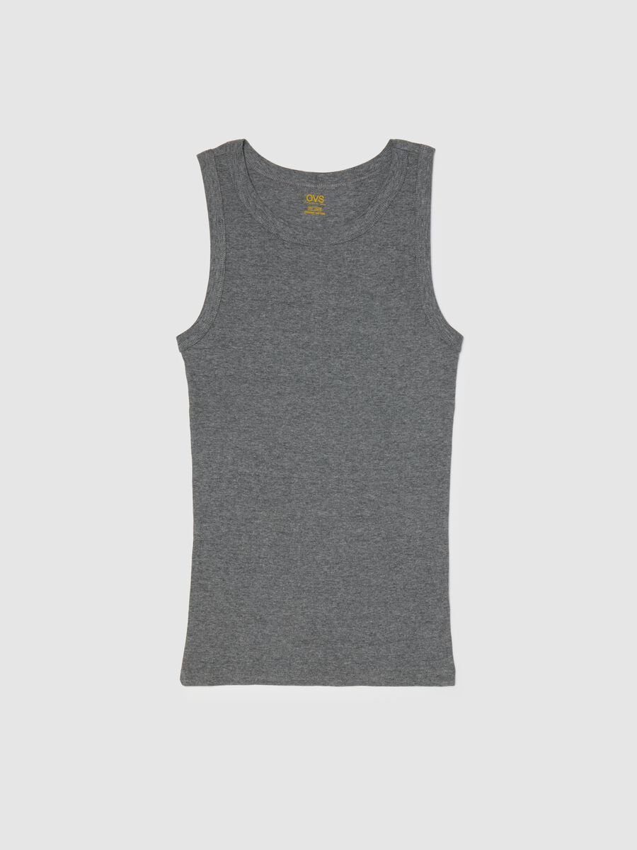 Men's Grey Pure Cotton Vest_4