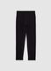 Girls' black skinny fit cotton leggings_0
