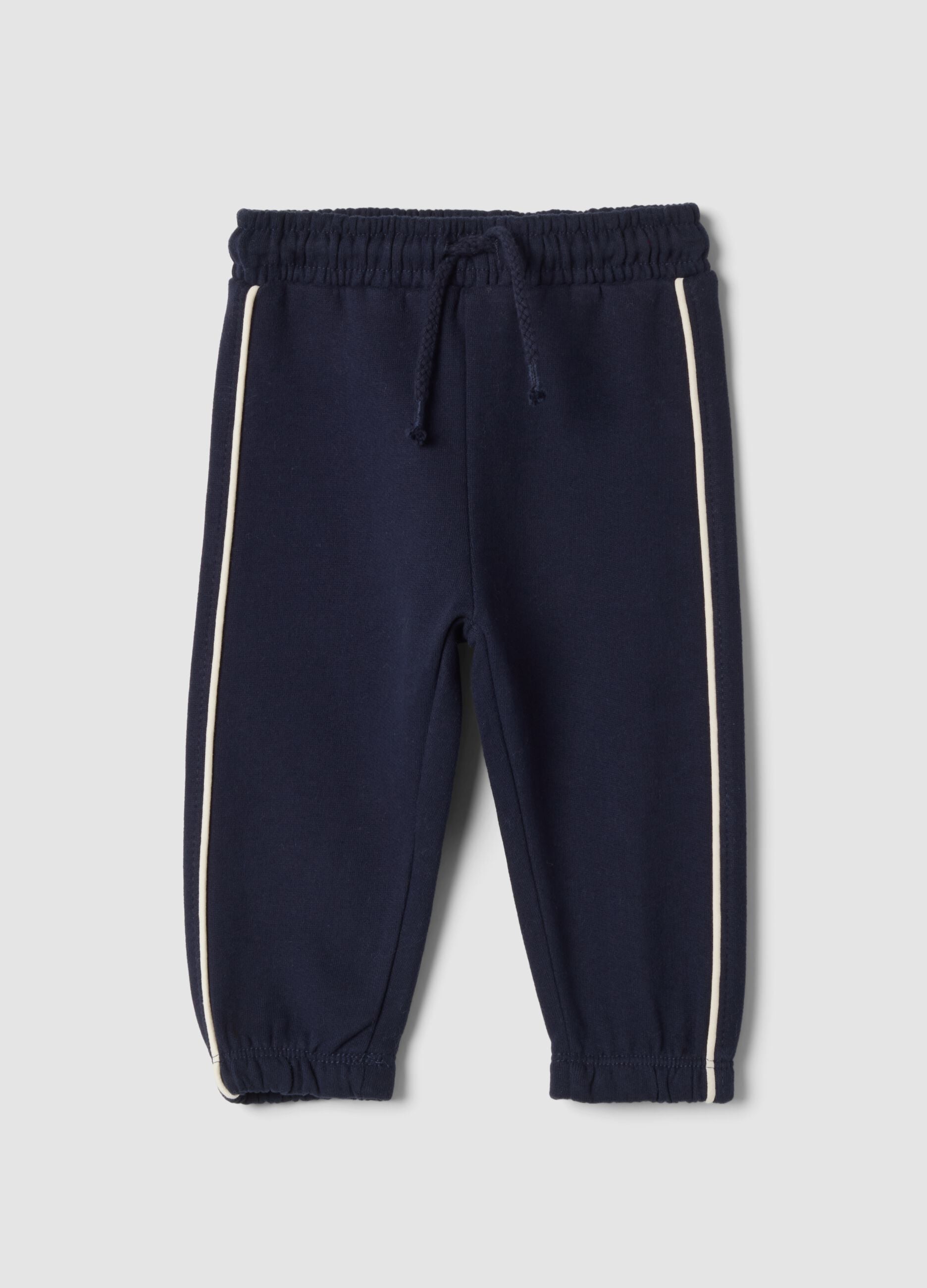 Blue joggers in 100% organic cotton
