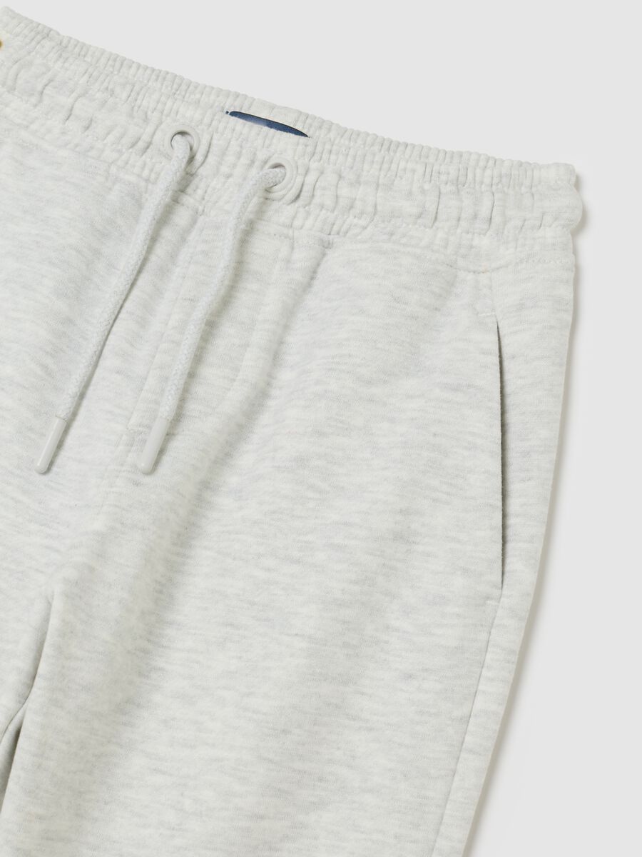 Grey children's jogger trousers in pure cotton comfort fit_2