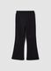 Leggings neri flare in cotone elasticizzato con borchie_1