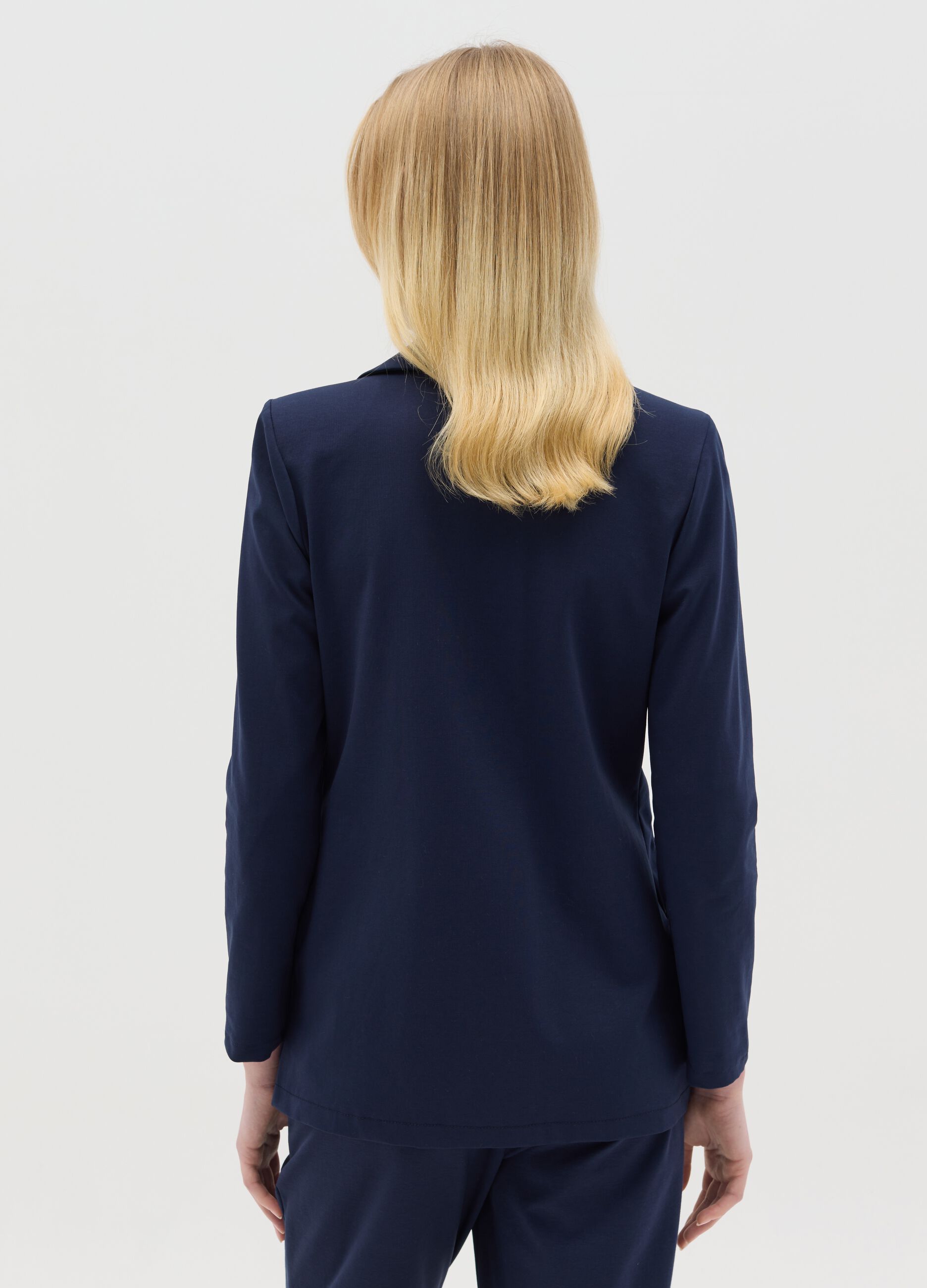 Blue single-breasted blazer