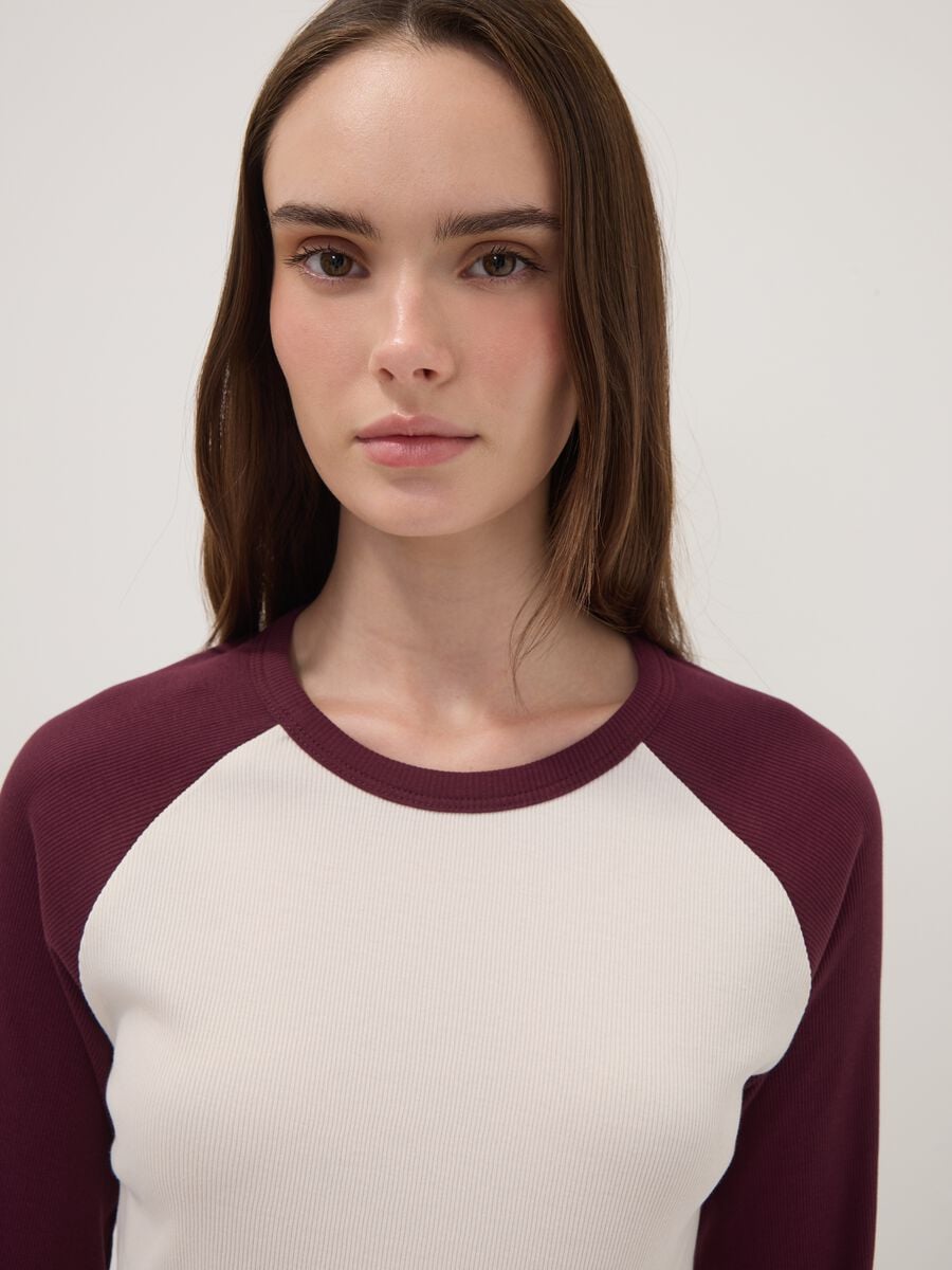 T-shirt bianca in puro cotone a maniche lunghe_0