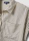Abito chemisier beige in misto viscosa a righe_5
