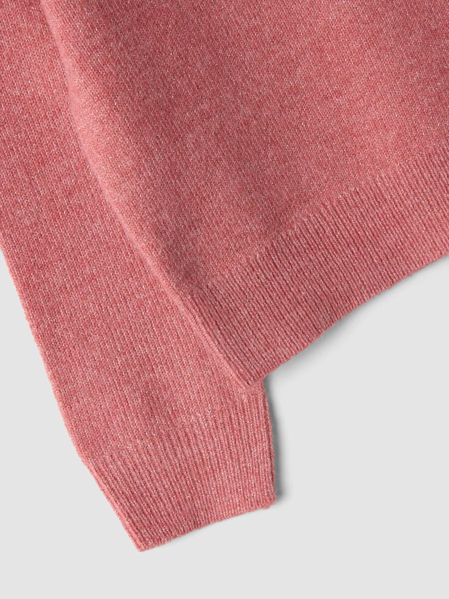 Pink stretch crew-neck jumper_2