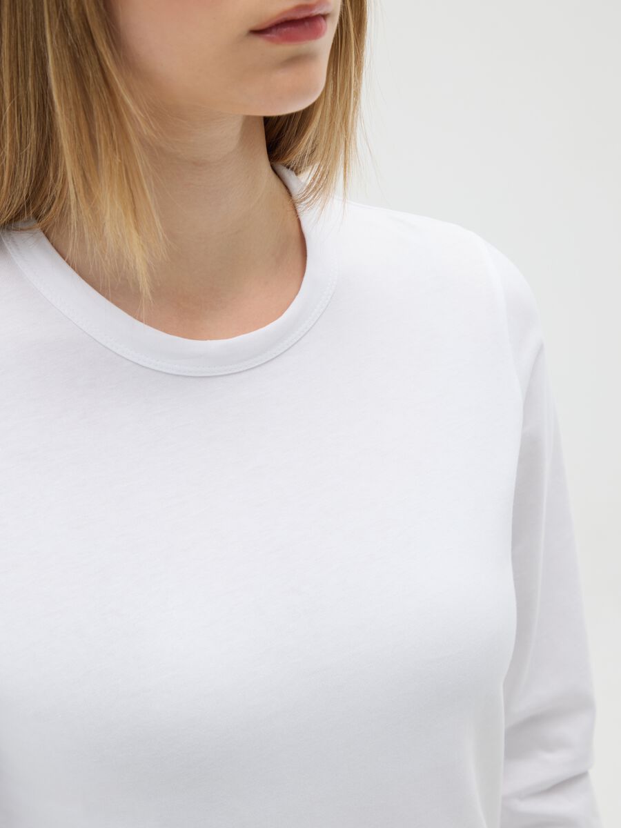 White pure cotton regular fit shirt_3