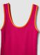 Pink pure cotton ribbed tank top_5