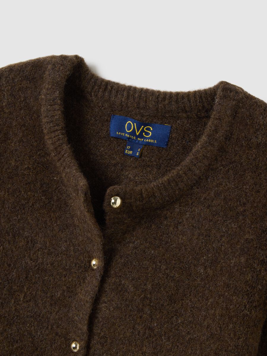 Brown regular fit cardigan_5