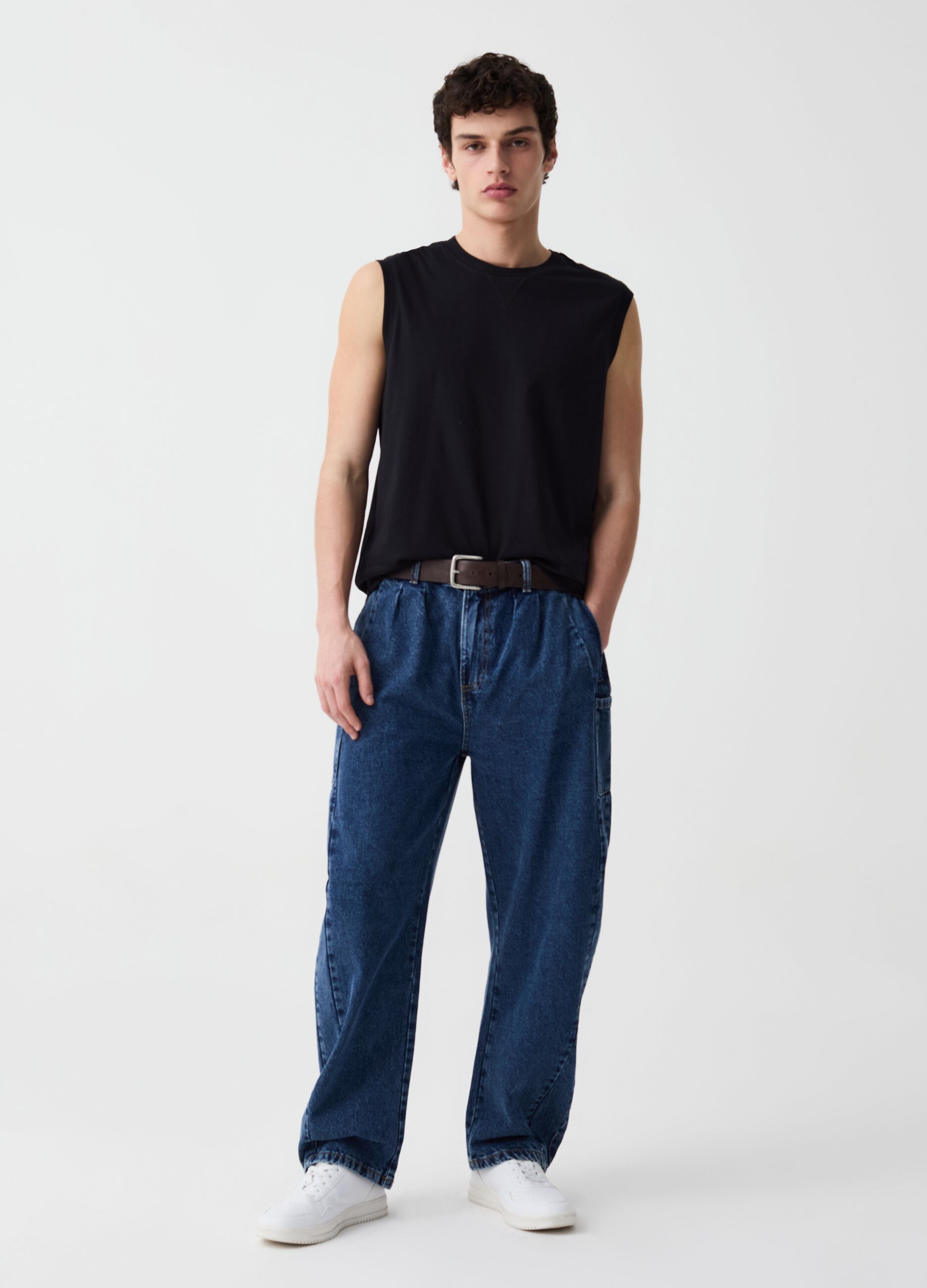 Ovs Tank top girocollo con dettaglio a V