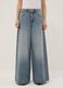 Jeans in puro cotone denim blu wide leg_2