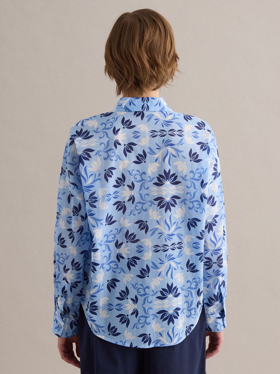 Light Blue Short-Sleeve Pure Cotton Shirt_3