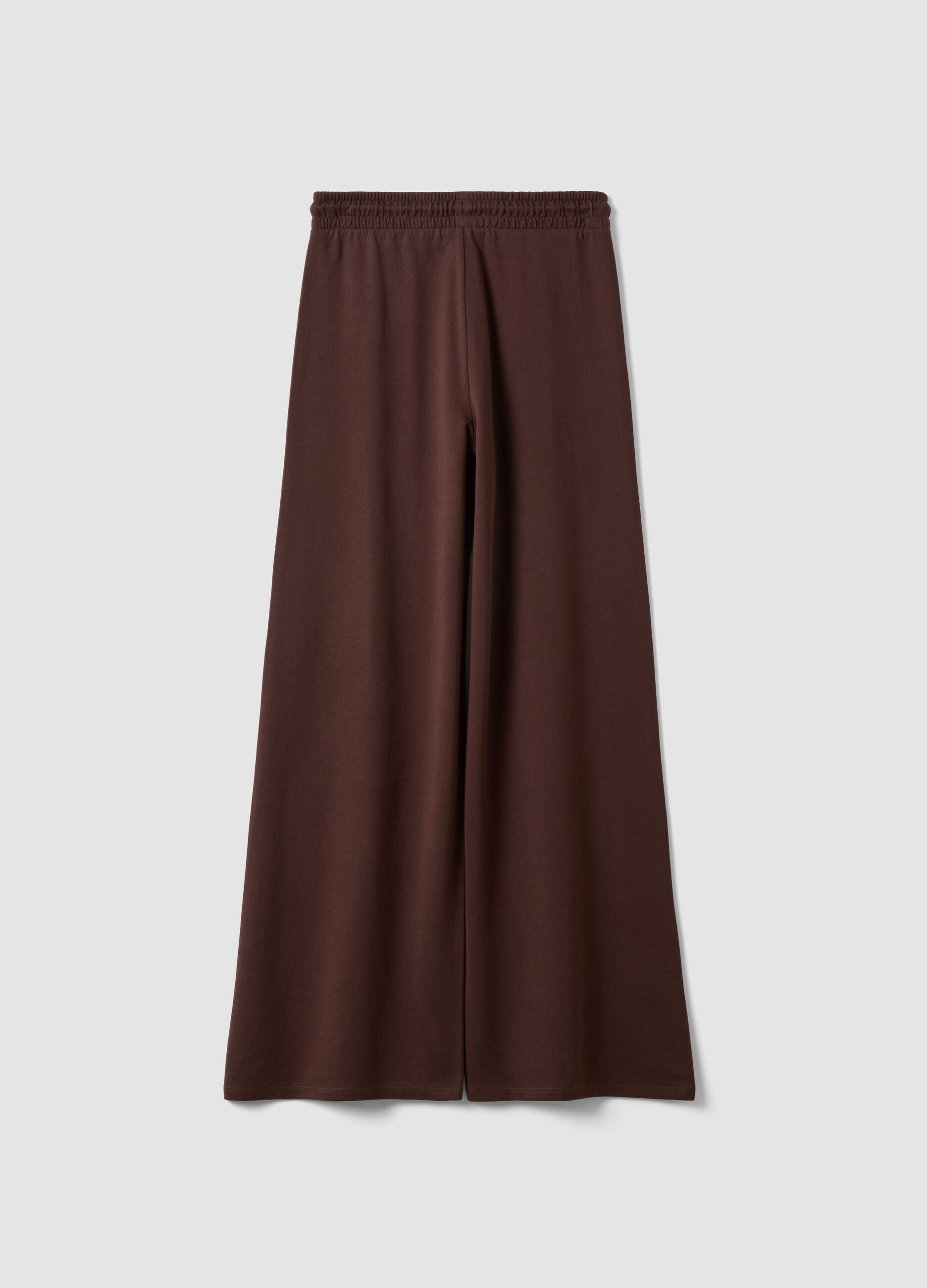 Pantaloni jogger marroni baggy fit in puro cotone