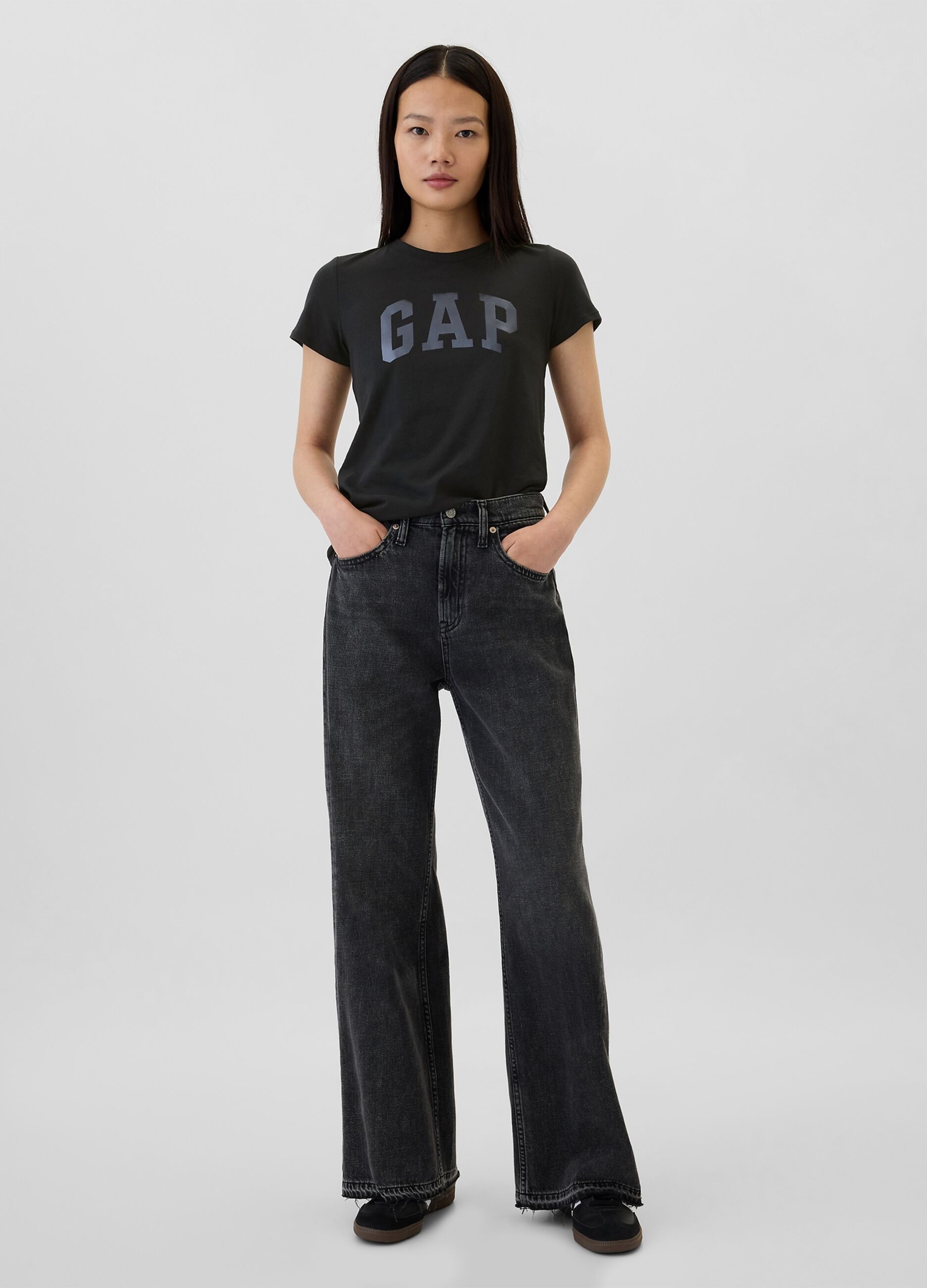 T-shirt with logo print in foil