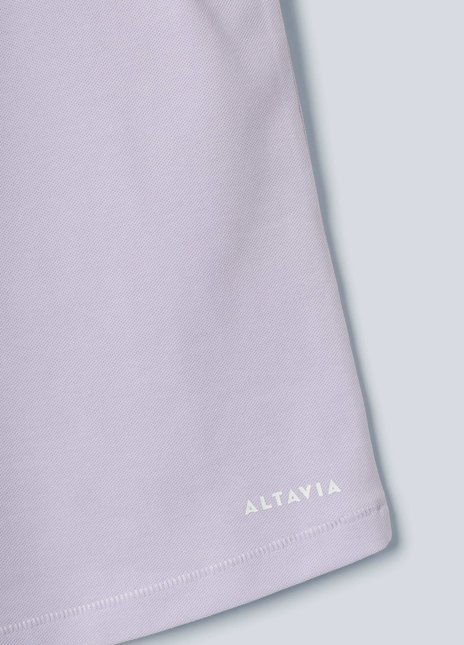 Purple sleeveless ALTAVIA COURT polo in stretch cotton with classic collar
