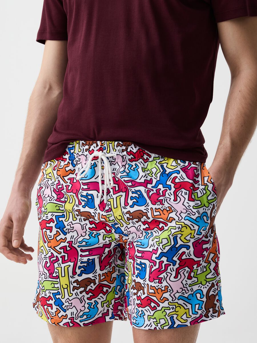 Costume boxer con stampa Keith Haring_1