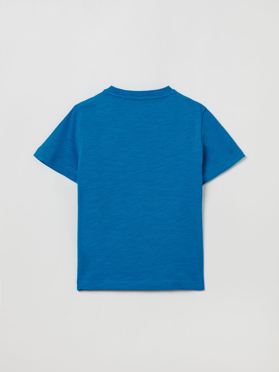 Cotton T-shirt with shark print_1