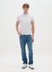 Straight fit blue jeans in pure cotton_1