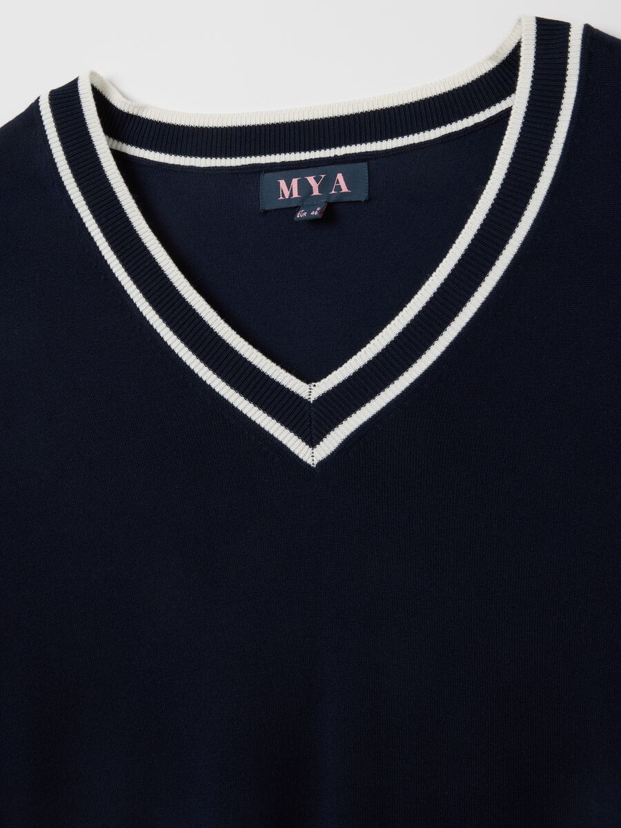 Regular fit blue pullover_5