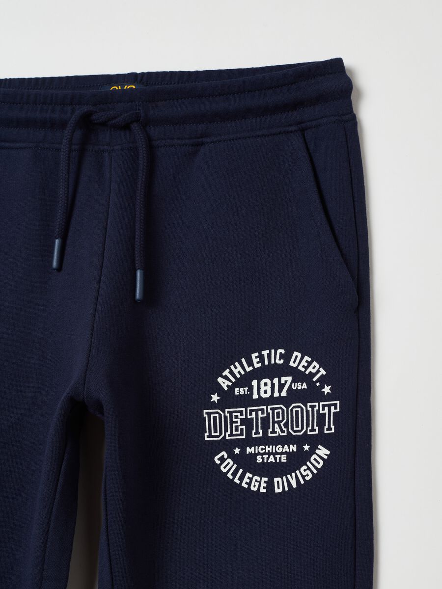 Joggers in felpa con stampa Athletic college_2