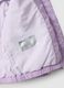 Purple regular fit jacket with hood for baby girl_3