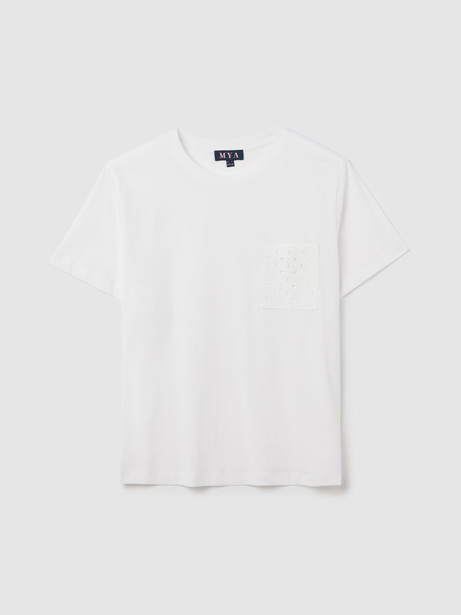 Mya White Pure Cotton T-shirt_4