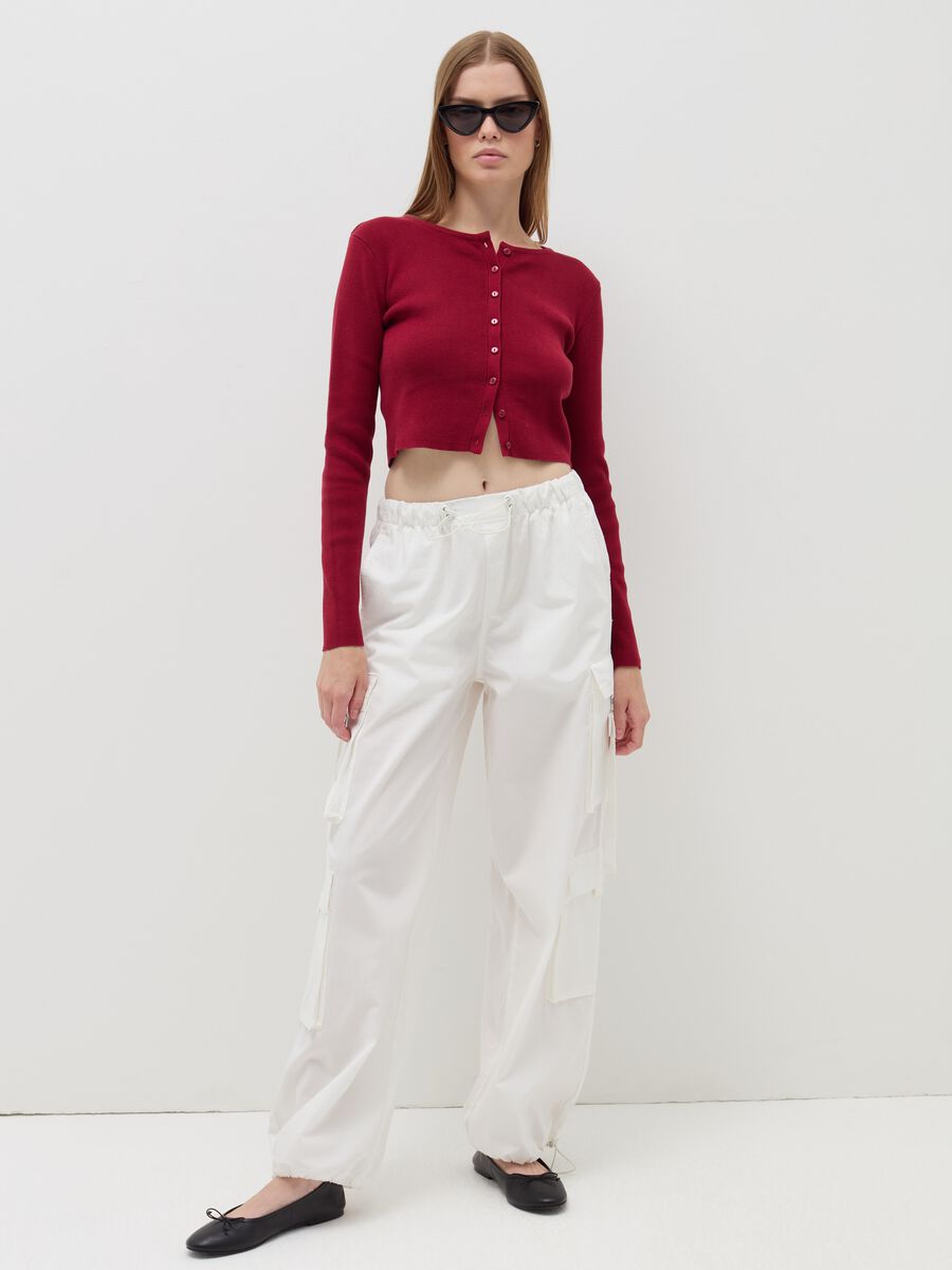 Ribbed crop cardigan_1