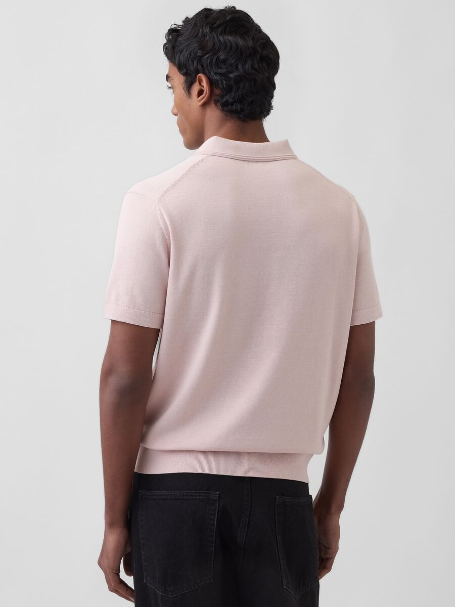 Short-sleeved polo shirt in pure cotton_1